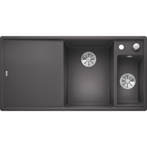 Кухонная мойка Blanco Axia III 6 S доска стекло чаша справа, темная скала