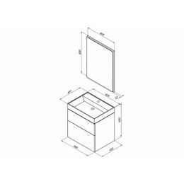 Aquanet Мебель для ванной Nova 60 дуб рошелье