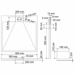 WasserKRAFT Душевой поддон Alme 15T03
