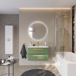 BelBagno Мебель для ванной Eco Cer-N 80 CZR-8073-80 фисташковый софт ручки сатиновое золото