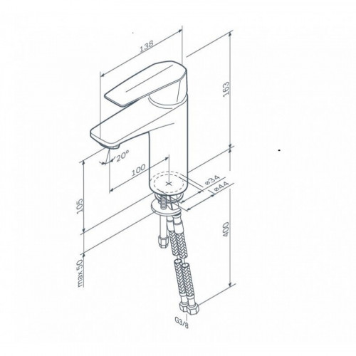 Смеситель для раковины Am.Pm Gem F90A02100 хром