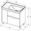 Aquanet Мебель для ванной Nova Lite 2.0 90 L дуб рустикальный