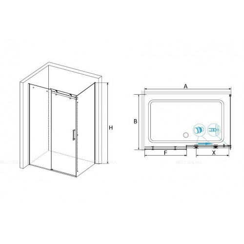 Душевой уголок RGW TO-44 02074440-11 140x100x195 см дверь раздвижная стекло прозрачное хром