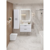 BelBagno Тумба с раковиной Due 80 подвесная Bianco Lucido ручки Матовый атласный никель