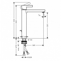 Смеситель для раковины Hansgrohe Metris S 31022000