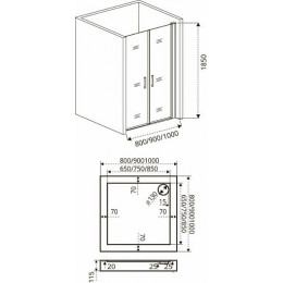 Good Door Душевое ограждение FANTASY SD-80-C-CH