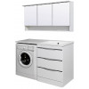 Runo Тумба с раковиной Орион 120 L белый