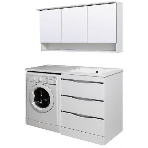 Runo Тумба с раковиной Орион 120 L белый