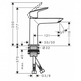 Смеситель для раковины Hansgrohe Logis Fine 71253000 хром