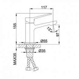 Смеситель для раковины Frap F1062 черный