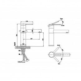 Смеситель для раковины Bravat F1390424BW-RUS