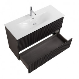 BelBagno Тумба с раковиной Uno mini 100 подвесная Темно-Серый матовый с раковиной BB-8099-3-100