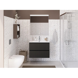 BelBagno Тумба с раковиной Uno mini 100 подвесная Темно-Серый матовый с раковиной BB-8099-3-100