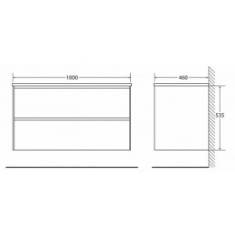 BelBagno Тумба с раковиной PIETRA 1000 Stucco Cemento Leggero