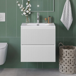 BelBagno Тумба с раковиной Uno mini 50 подвесная Bianco Opaco с раковиной BB-8099-3-50