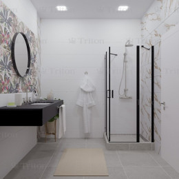 Triton Душевой уголок Тау-Блэк 90x90
