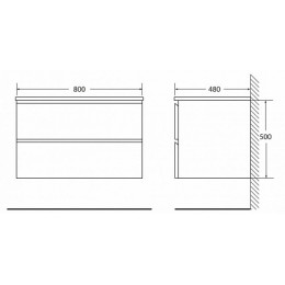 BelBagno Тумба с раковиной LUCE 800 Stone