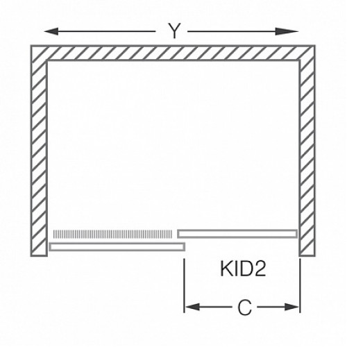 Roltechnik Душевая дверь KID2/1500 раздвижная