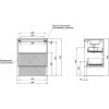 Aquanet Тумба с раковиной Милан 70 Flat подвесная дуб рустикальный