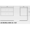 BelBagno Тумба с раковиной AURORA 800 Cemento Scuro