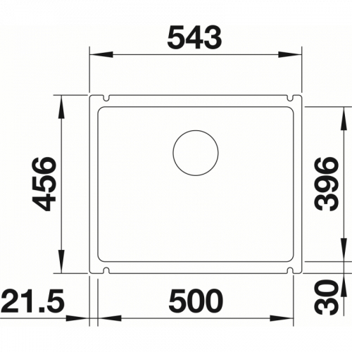 Кухонная мойка Blanco Subline 500-U 514506, глянцевый, белый