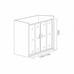 Good Door Душевое ограждение LATTE WTW-TD-150-C-WE