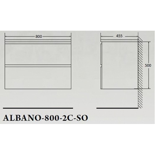BelBagno Тумба с раковиной ALBANO 800 Rovere Rustico