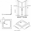 Triton Душевой уголок Каппа-Хром 90x90