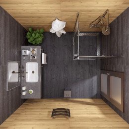 Triton Душевой уголок Каппа-Хром 90x90