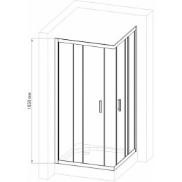 Royal Bath Душевой уголок HPD-T-CH 100х90х185