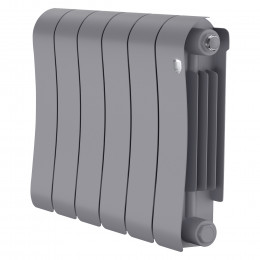 Радиатор биметаллический Royal Thermo Infinity 300 Silver Satin 6 секций, боковое подключение
