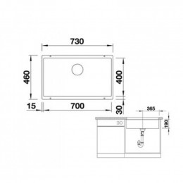 Кухонная мойка Blanco Rotan 700-U 521344, антрацит
