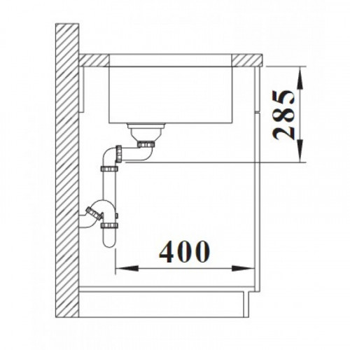 Мойка кухонная Blanco Solis 400-U  526117 хром