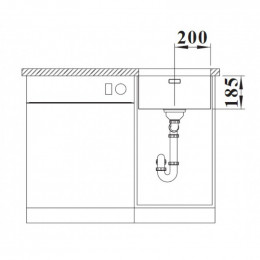Мойка кухонная Blanco Solis 400-U  526117 хром