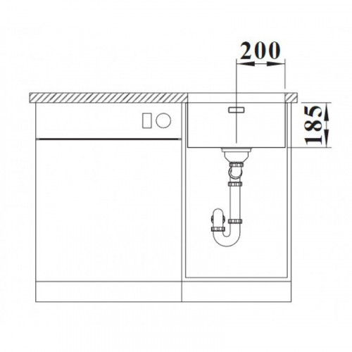 Мойка кухонная Blanco Solis 400-U  526117 хром