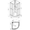 Triton Душевая кабина Экстра 88x88 А без крыши