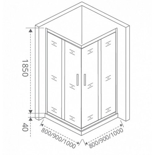 Good Door Душевой уголок LATTE CR-90-C-WE