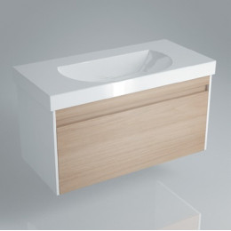 Kerama Marazzi Тумба с раковиной BUONGIORNO 100 дуб с 2 ящиками