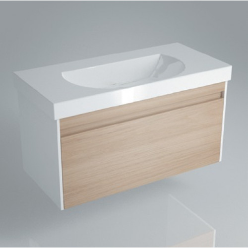 Kerama Marazzi Тумба с раковиной BUONGIORNO 100 дуб с 2 ящиками