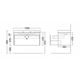 Kerama Marazzi Тумба с раковиной BUONGIORNO 100 дуб с 2 ящиками