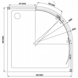 Aquanet  Душевой уголок Alfa 90x90 NAA2142