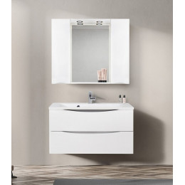 BelBagno Зеркало-шкаф MARINO-SPC-1200/750-2A-BL-P Bianco Lucido