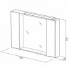 BelBagno Зеркало-шкаф MARINO-SPC-1200/750-2A-BL-P Bianco Lucido
