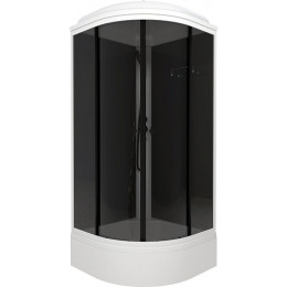 Triton Душевая кабина Грэй-Блэк 90x90 В