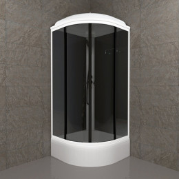 Triton Душевая кабина Грэй-Блэк 90x90 В