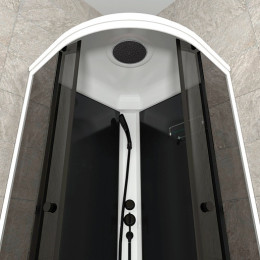 Triton Душевая кабина Грэй-Блэк 90x90 В