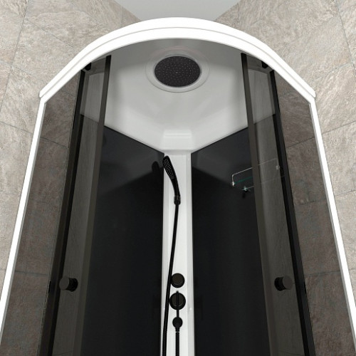 Triton Душевая кабина Грэй-Блэк 90x90 В