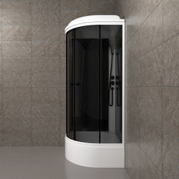Triton Душевая кабина Грэй-Блэк 90x90 В
