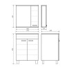 Зеркальный шкаф Comforty Модена М-60 00-00001639 белый матовый