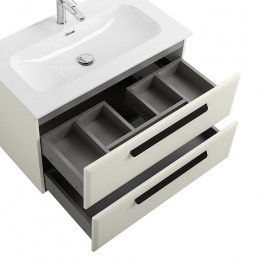 BelBagno Мебель для ванной Eco Cer-N 80 CZR-8073-80 брашированная альпака ручки матовые чёрные